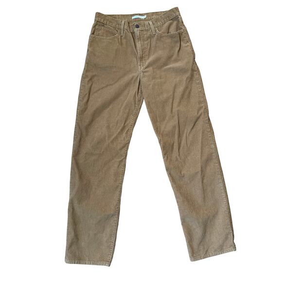 Levis Women '94 Baggy Corduroys 30x33 Dijon Brown Fall Straight Boho Western - Picture 1 of 12